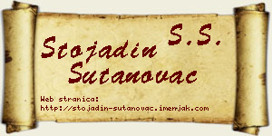 Stojadin Šutanovac vizit kartica